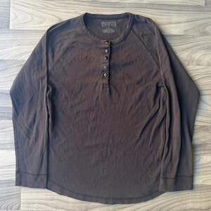 Duluth Trading Co. Long Sleeve Henley Thermal Shirt Women's Small Black
